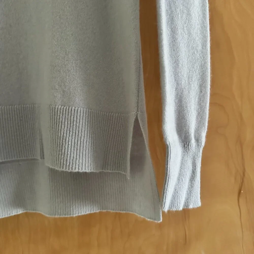 Women's Light Blue Crew Neck Sweater - Picture 2 of 7